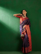 Womens Fashion Ethnic Navy Blue Color Sarees-MLSHWSA1275NBL0ONE